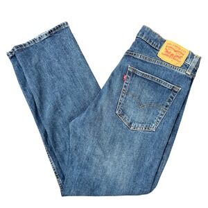 Levi's 505 Straight Fit Jeans Mens 34x30 Medium Wash Clean Classic Roomy Denim